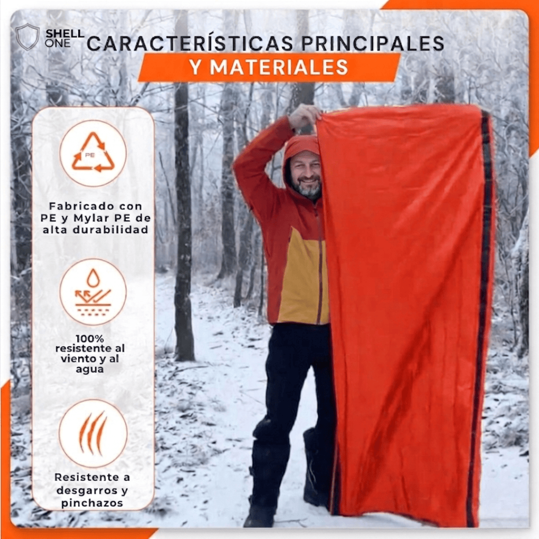 Bolsa de dormir de emergencia compacta y ligera - ideal para mochila de emergencia